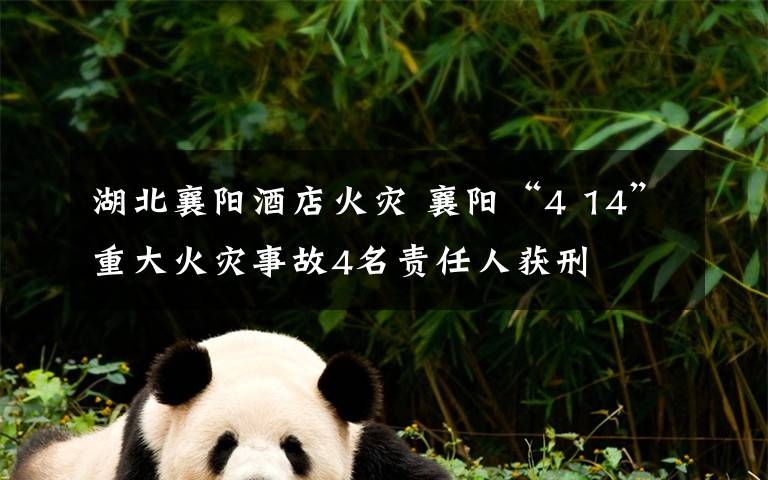 湖北襄阳酒店火灾 襄阳“4 14”重大火灾事故4名责任人获刑