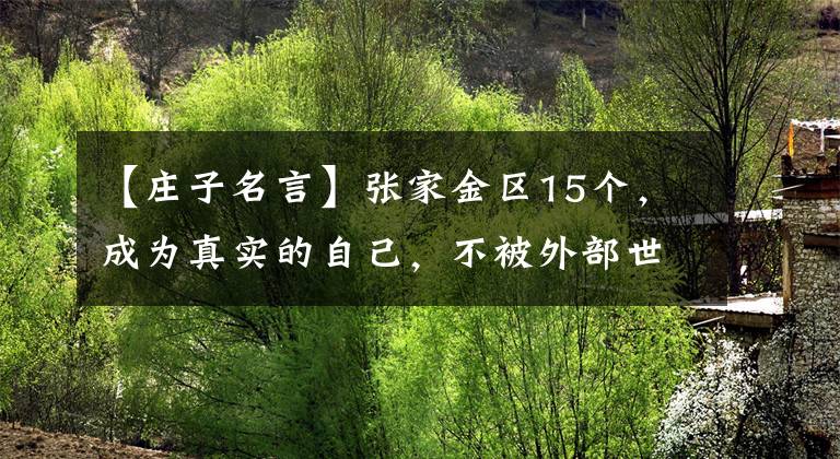 【庄子名言】张家金区15个，成为真实的自己，不被外部世界迷惑