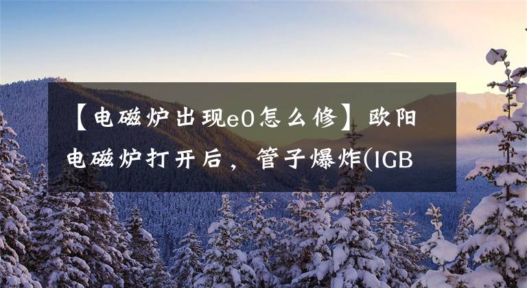 【电磁炉出现e0怎么修】欧阳电磁炉打开后，管子爆炸(IGBT或保险丝或桥梁堆)的故障维修
