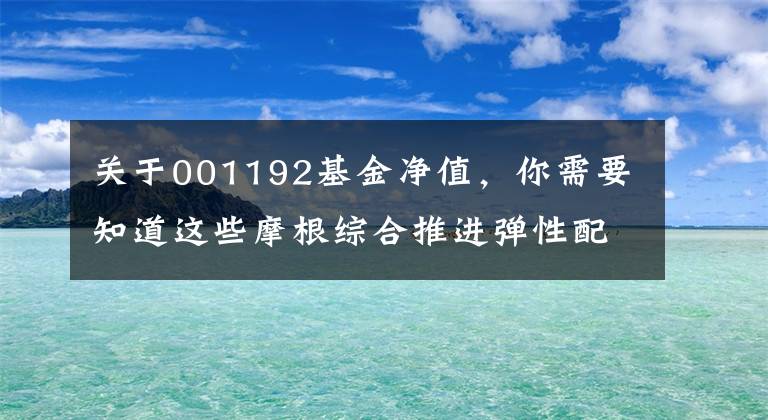 关于001192基金净值，你需要知道这些摩根综合推进弹性配置混合基金最新净值涨幅达到2.14%。