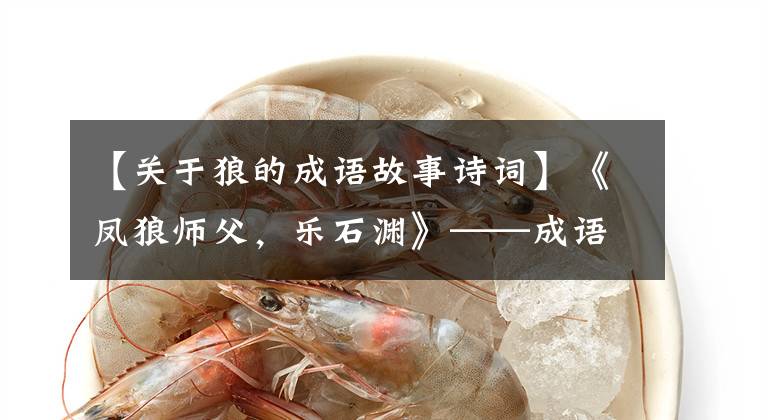 【关于狼的成语故事诗词】《凤狼师父，乐石渊》——成语背后的历史故事(3)