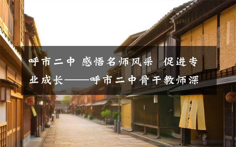 呼市二中 感悟名师风采  促进专业成长——呼市二中骨干教师深入我校开展支教活动