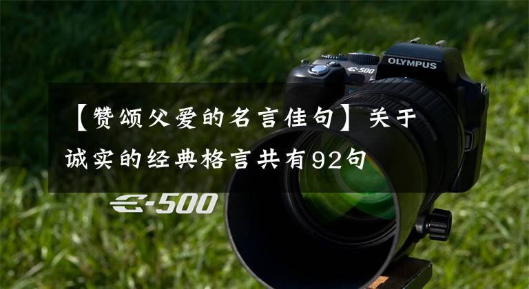 【赞颂父爱的名言佳句】关于诚实的经典格言共有92句