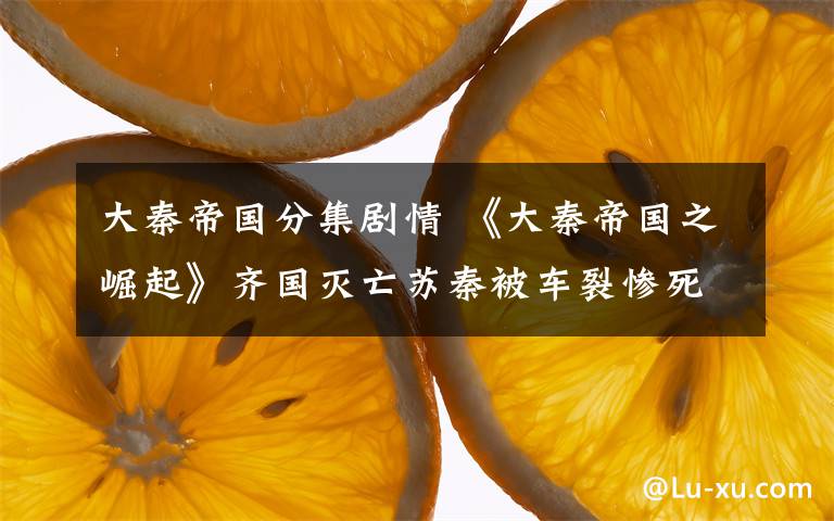 大秦帝国分集剧情 《大秦帝国之崛起》齐国灭亡苏秦被车裂惨死 附剧情分集介绍