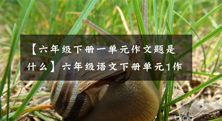 【六年级下册一单元作文题是什么】六年级语文下册单元1作文怎么写？范文来了