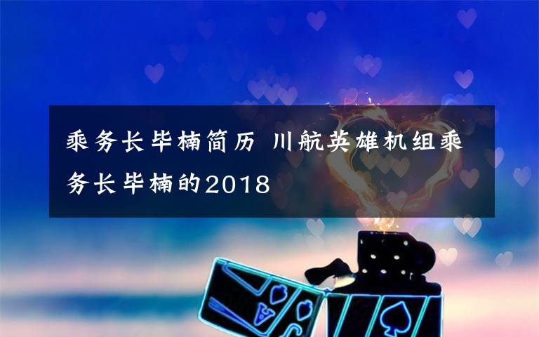 乘务长毕楠简历 川航英雄机组乘务长毕楠的2018