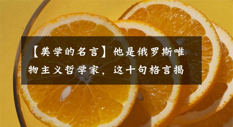 【美学的名言】他是俄罗斯唯物主义哲学家，这十句格言揭示了美学的精髓，他是谁？