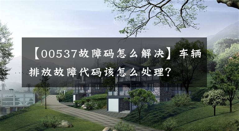 【00537故障码怎么解决】车辆排放故障代码该怎么处理？