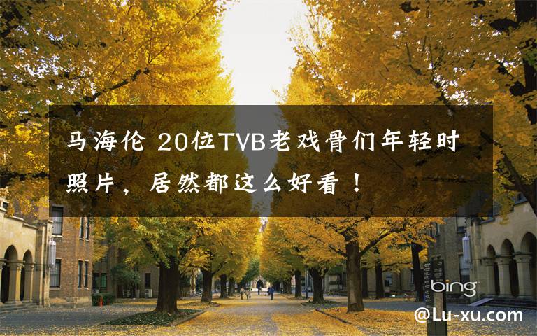 马海伦 20位TVB老戏骨们年轻时照片，居然都这么好看！