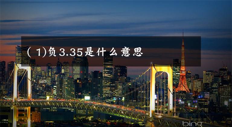 ( 1)负3.35是什么意思