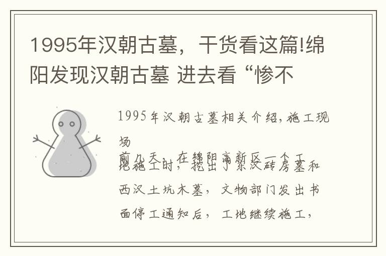 1995年汉朝古墓，干货看这篇!绵阳发现汉朝古墓 进去看 “惨不忍睹”