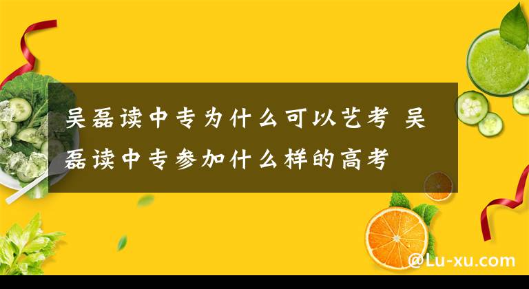 吴磊读中专为什么可以艺考 吴磊读中专参加什么样的高考