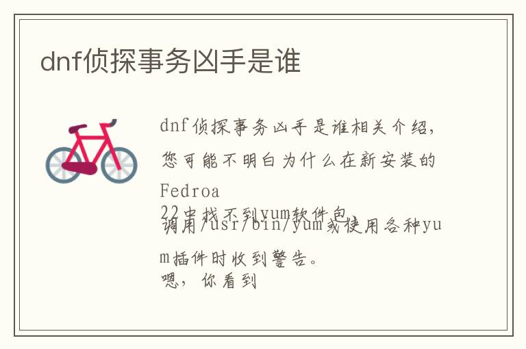 dnf侦探事务凶手是谁