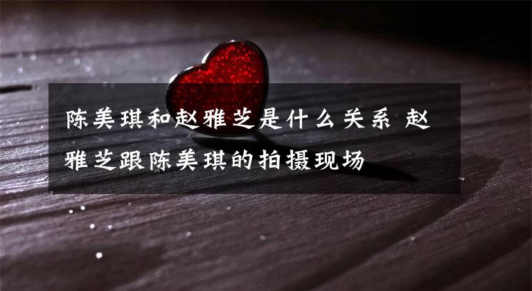 陈美琪和赵雅芝是什么关系 赵雅芝跟陈美琪的拍摄现场