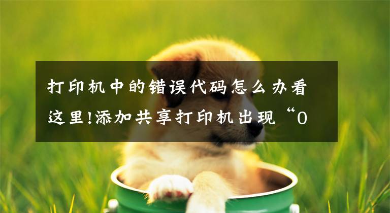 打印机中的错误代码怎么办看这里!添加共享打印机出现“0x00000bcb”错误提示代码怎么办？