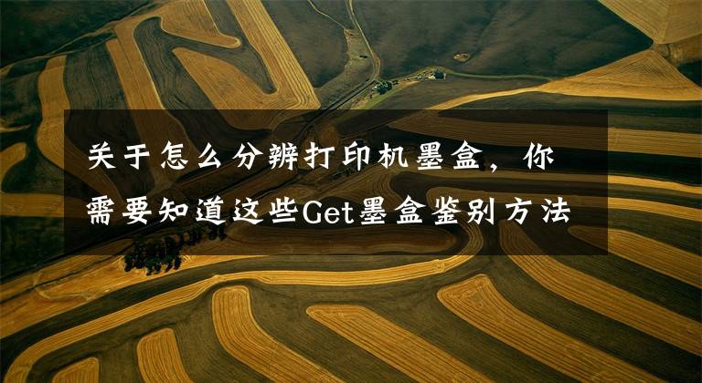 关于怎么分辨打印机墨盒，你需要知道这些Get墨盒鉴别方法，认准爱普生正规渠道不“迷路”