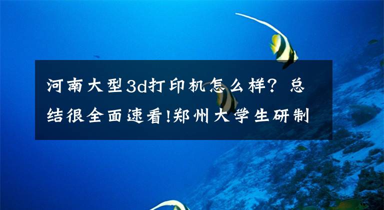 河南大型3d打印机怎么样？总结很全面速看!郑州大学生研制彩色3D打印机拿金奖 揭秘其过人之处