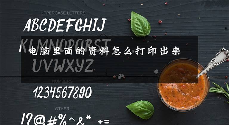 电脑里面的资料怎么打印出来