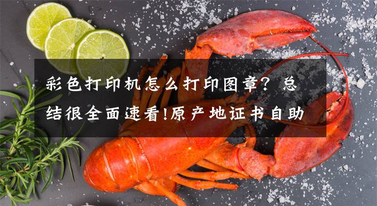 彩色打印机怎么打印图章？总结很全面速看!原产地证书自助打印注意事项