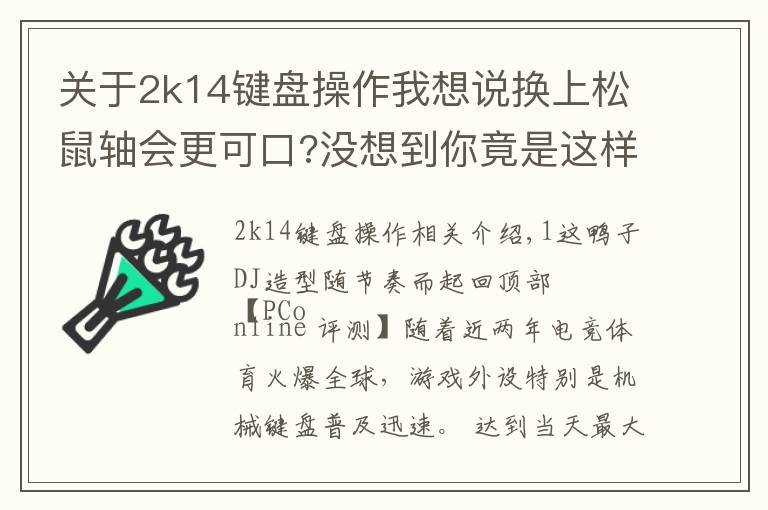 关于2k14键盘操作我想说换上松鼠轴会更可口?没想到你竟是这样的机械键盘