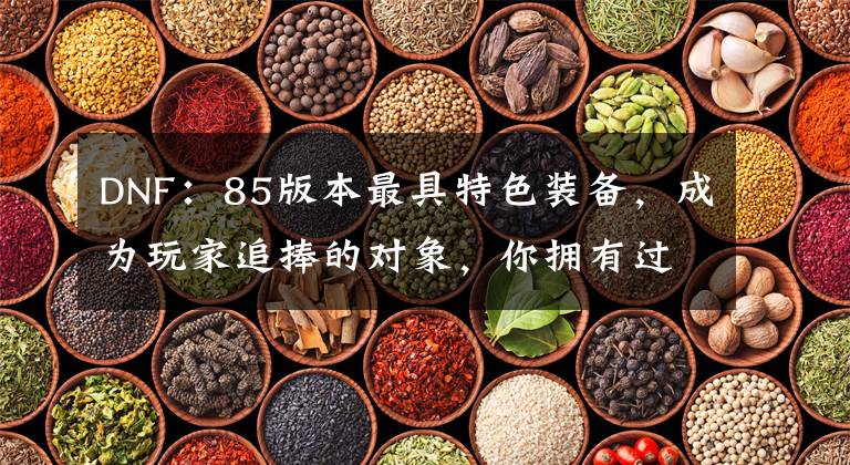 DNF：85版本最具特色装备，成为玩家追捧的对象，你拥有过吗？