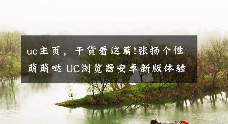 uc主页，干货看这篇!张扬个性萌萌哒 UC浏览器安卓新版体验