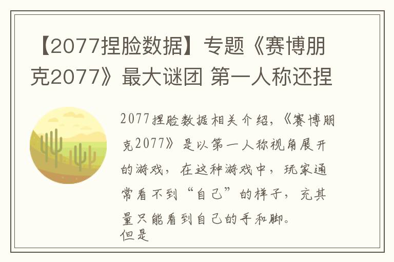 【2077捏脸数据】专题《赛博朋克2077》最大谜团 第一人称还捏脸干什么？