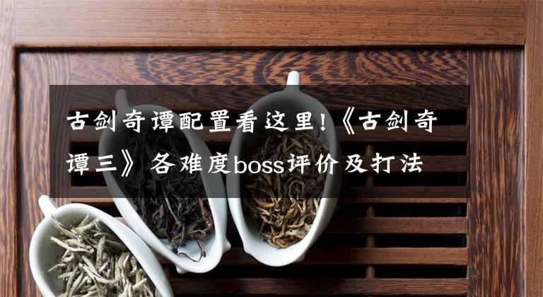 古剑奇谭配置看这里!《古剑奇谭三》各难度boss评价及打法技巧分享