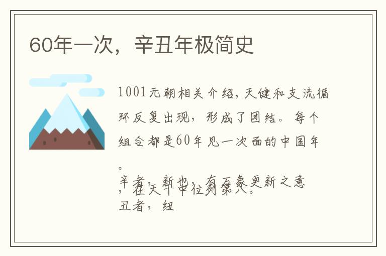 60年一次，辛丑年极简史