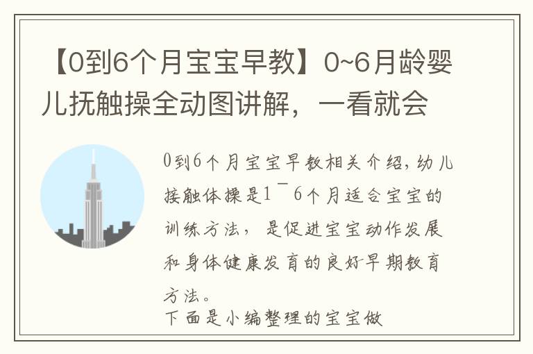 【0到6个月宝宝早教】0~6月龄婴儿抚触操全动图讲解，一看就会！（宝妈收藏）,超级实用