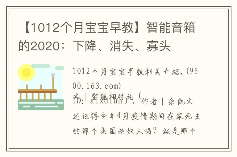 【1012个月宝宝早教】智能音箱的2020：下降、消失、寡头
