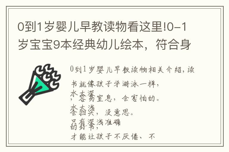 0到1岁婴儿早教读物看这里!0-1岁宝宝9本经典幼儿绘本，符合身心发展规律和认知水平