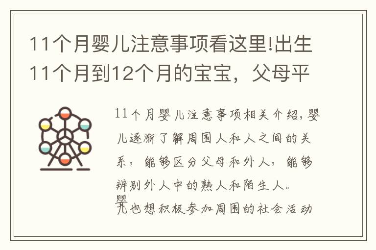 11个月婴儿注意事项看这里!出生11个月到12个月的宝宝，父母平时应该注意哪些小细节？（上）