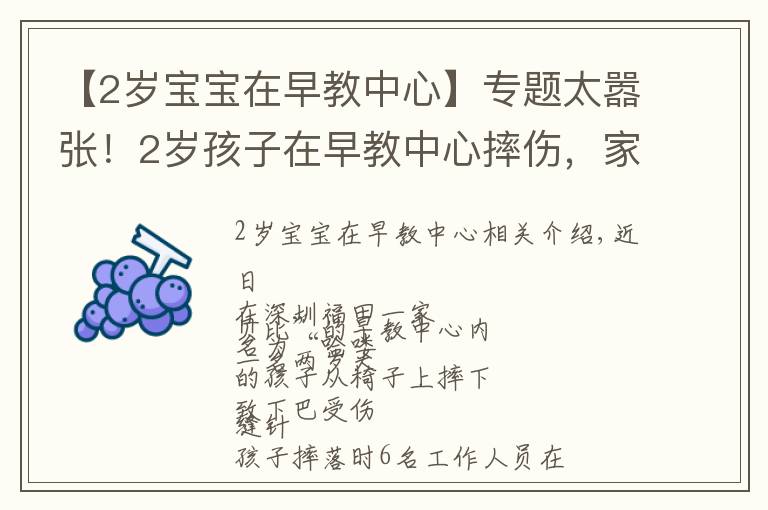 【2岁宝宝在早教中心】专题太嚣张！2岁孩子在早教中心摔伤，家长遭威胁：若联系媒体，先行拘留