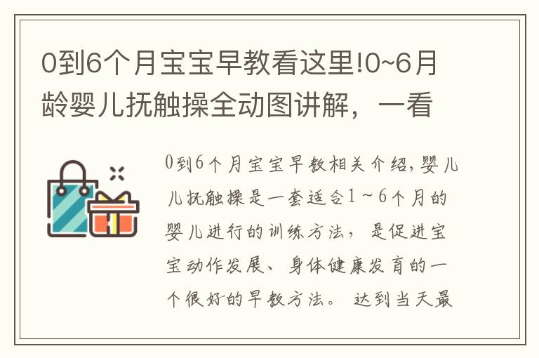 0到6个月宝宝早教看这里!0~6月龄婴儿抚触操全动图讲解，一看就会！（宝妈收藏）,超级实用