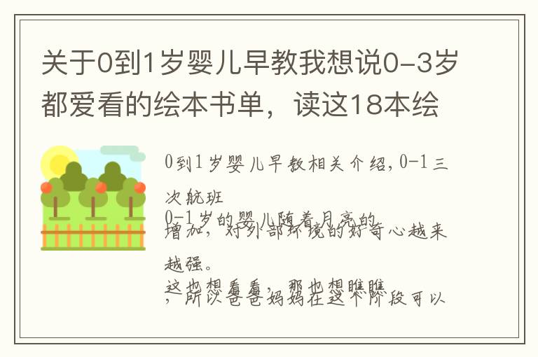 关于0到1岁婴儿早教我想说0-3岁都爱看的绘本书单，读这18本绘本，宝宝大脑发育快更聪明