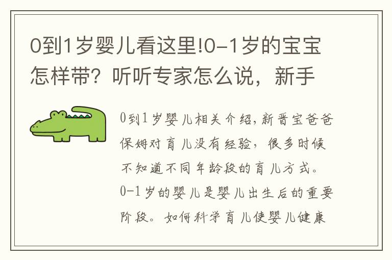 0到1岁婴儿看这里!0-1岁的宝宝怎样带？听听专家怎么说，新手爸妈必备
