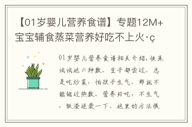 【01岁婴儿营养食谱】专题12M+宝宝辅食蒸菜营养好吃不上火·简单