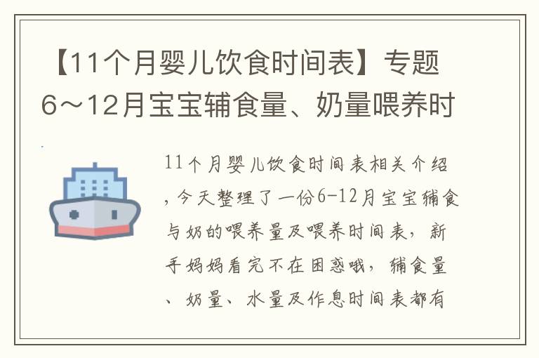 【11个月婴儿饮食时间表】专题6～12月宝宝辅食量、奶量喂养时间表，新手妈妈收藏