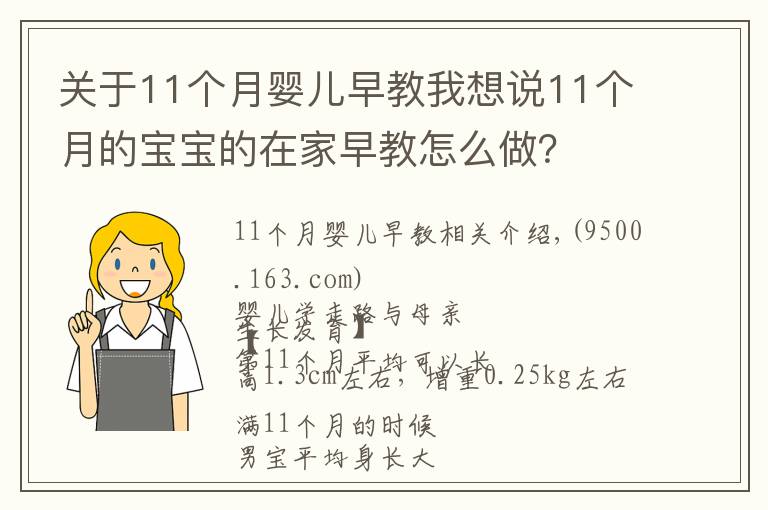 关于11个月婴儿早教我想说11个月的宝宝的在家早教怎么做？