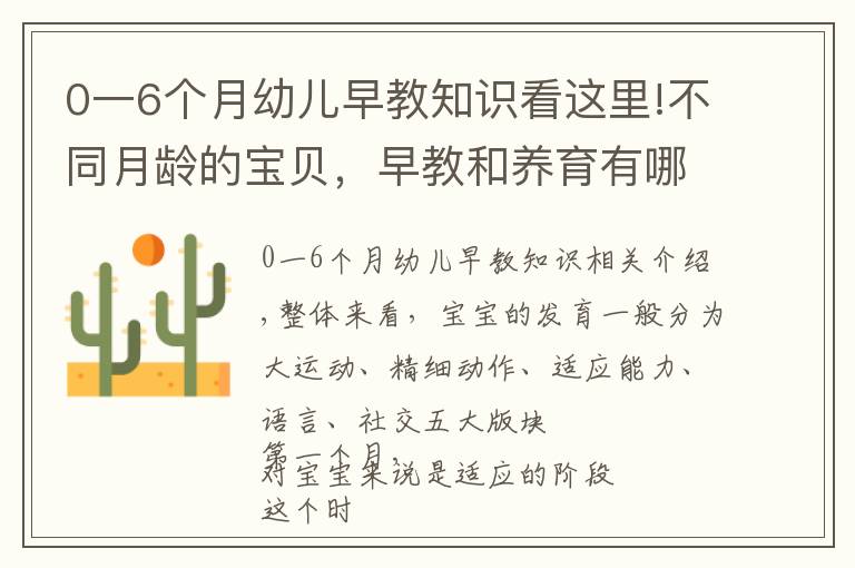 0一6个月幼儿早教知识看这里!不同月龄的宝贝，早教和养育有哪些需要注意的？