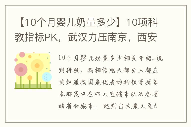 【10个月婴儿奶量多少】10项科教指标PK，武汉力压南京，西安不及广州，长沙险胜成都