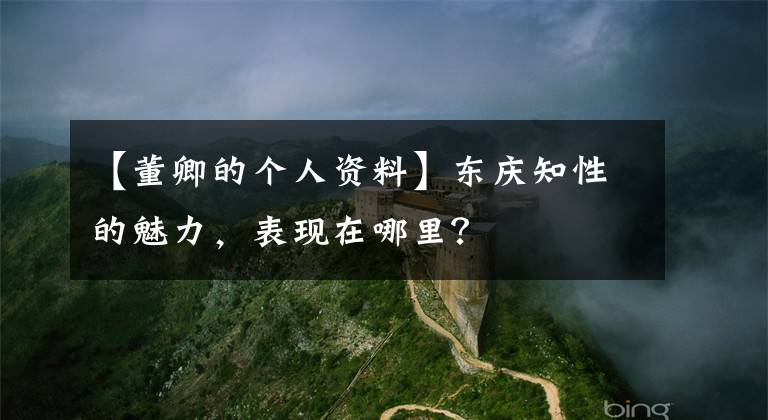【董卿的个人资料】东庆知性的魅力，表现在哪里？