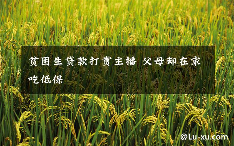 贫困生贷款打赏主播 父母却在家吃低保
