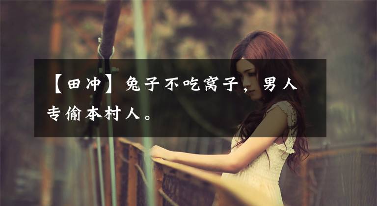 【田冲】兔子不吃窝子，男人专偷本村人。