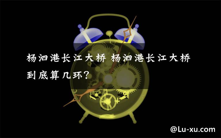 杨泗港长江大桥 杨泗港长江大桥到底算几环？