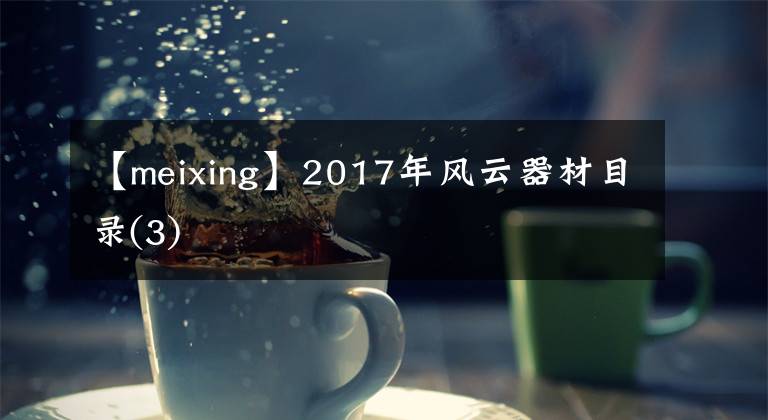 【meixing】2017年风云器材目录(3)