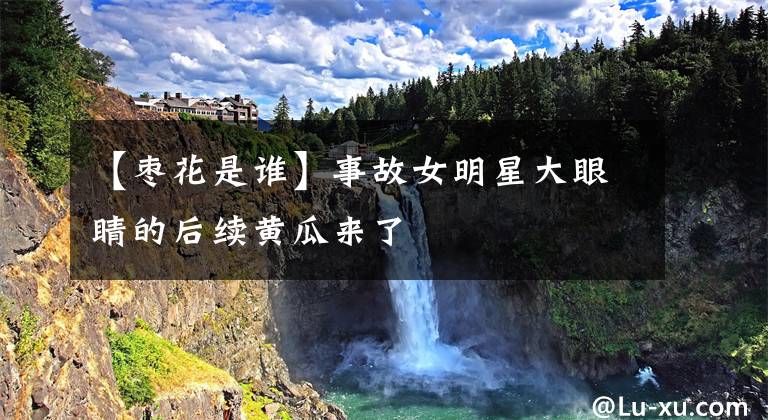 【枣花是谁】事故女明星大眼睛的后续黄瓜来了