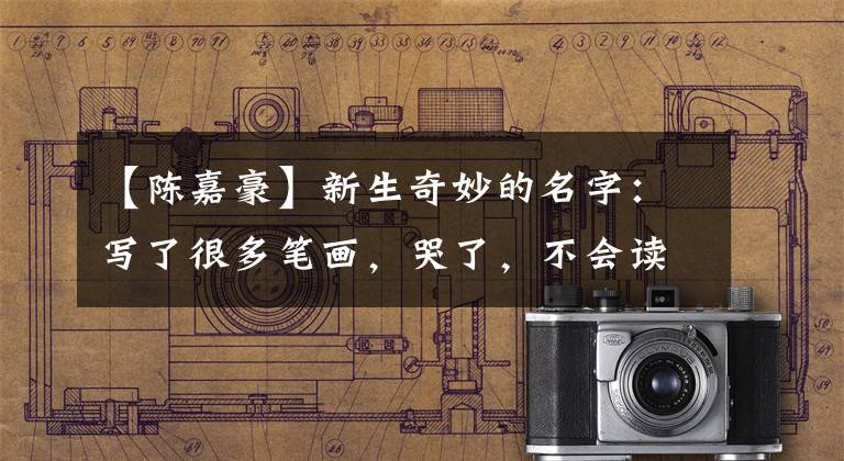 【陈嘉豪】新生奇妙的名字：写了很多笔画，哭了，不会读生僻字，老师叹了口气：真的太难了。