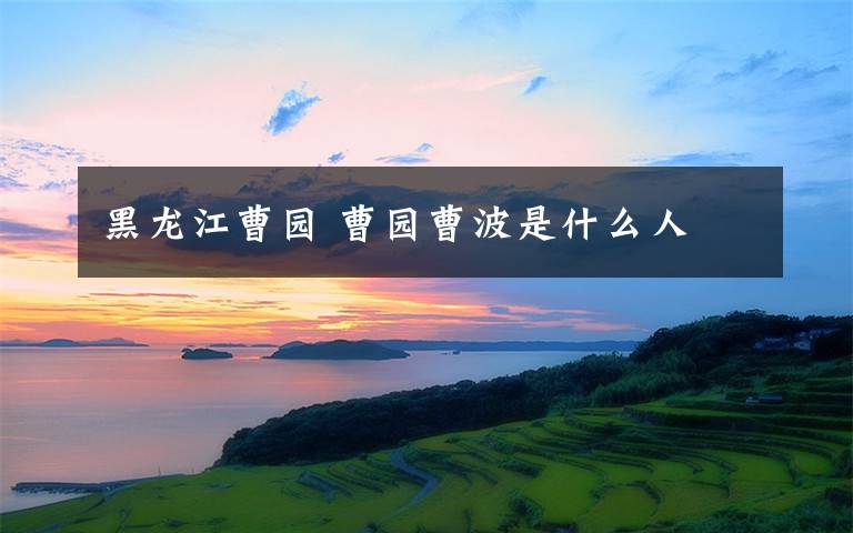 黑龙江曹园 曹园曹波是什么人